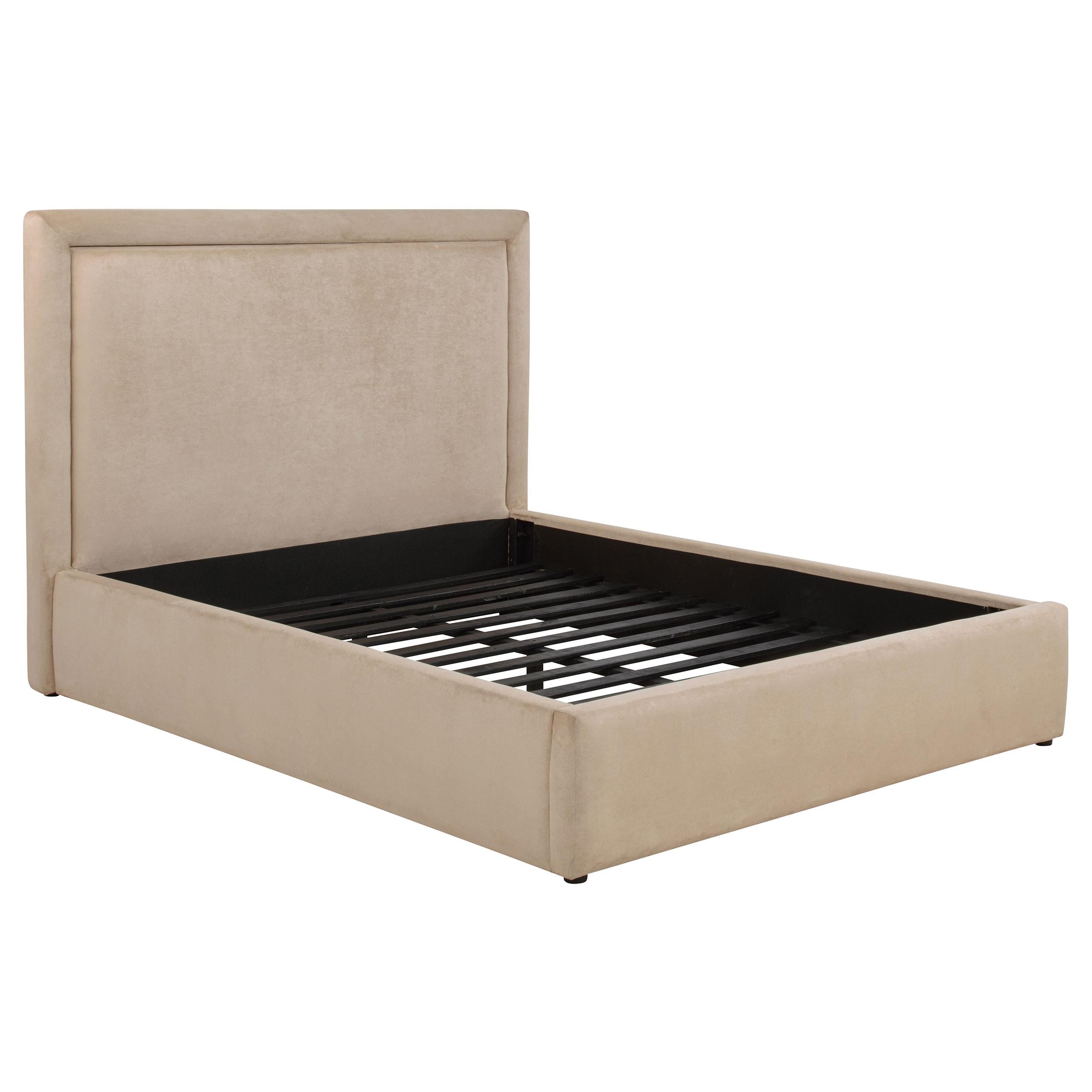 Coaster Furniture Lawson 315835LKE 54-inch Upholstered Eastern King Platform Bed - Saddle IMAGE 1